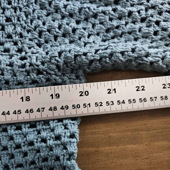 Crochet Linen Cardigan XL VTG Scalloped Norm Thompson Romantic Fairy Cottagecore - Picture 5 of 7